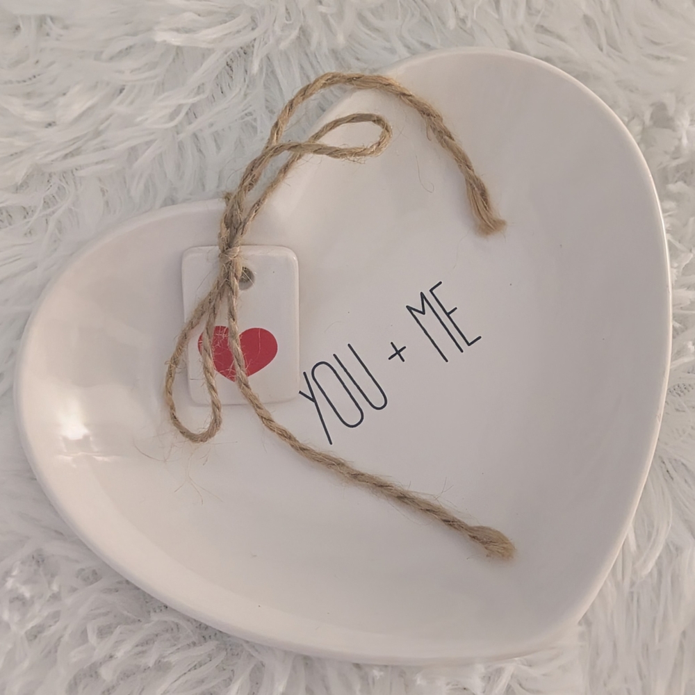 Rae Dunn White Heart Dish